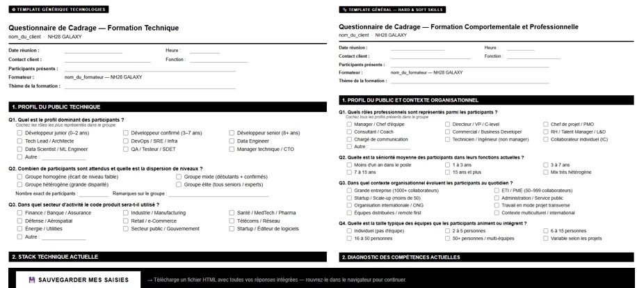 Questionnaire de Cadrage